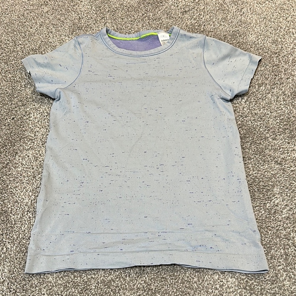 Ivivva by Lululemon short sleeve athletic shirt blue and purple‎ size 6